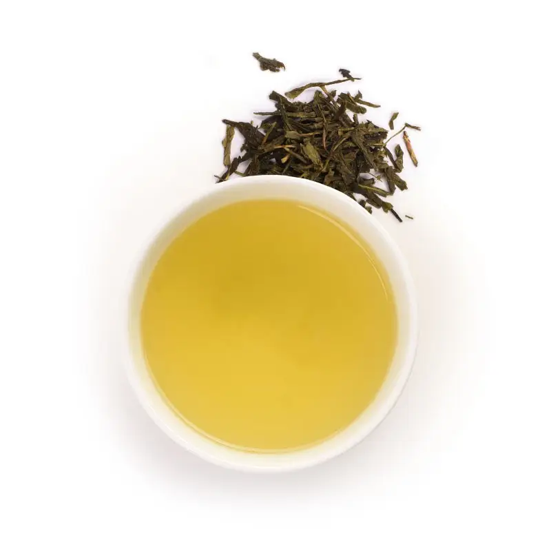 Thé bio vert pamplemousse verveine en tasse