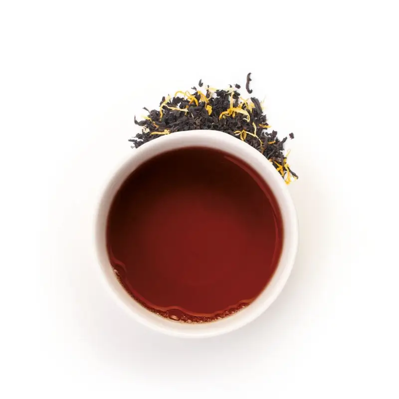Thé bio noir Earl grey 80 gr en tasse