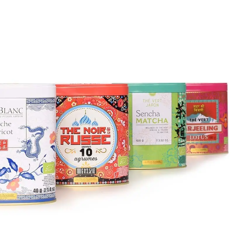 Des boîtes de thés bios