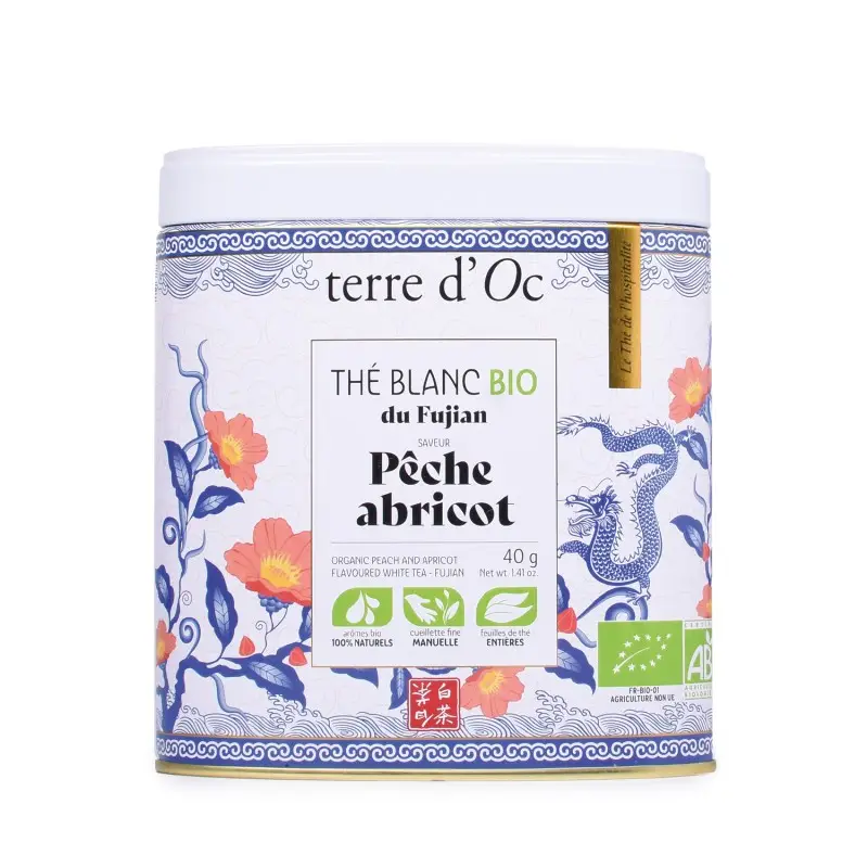 Thé bio blanc pêche abricot 40 gr