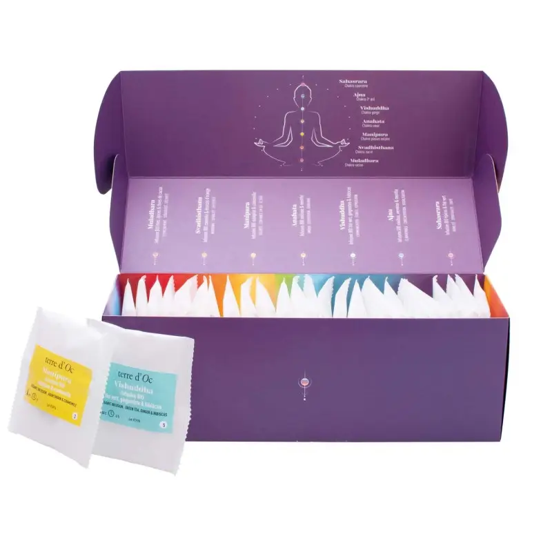 Coffret infusions 7 chakras en évidence