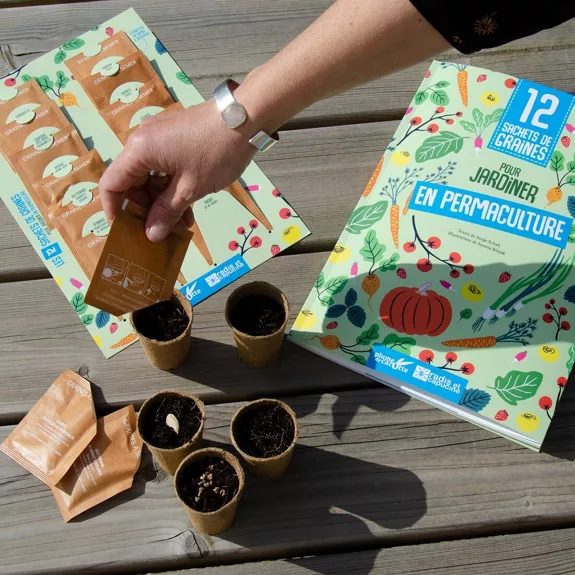 Je jardine en permaculture : 12 sachets de graines et livret
