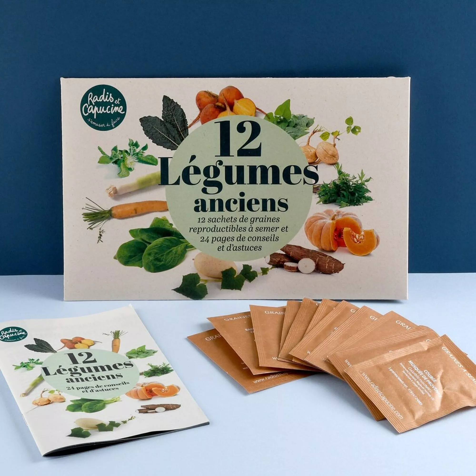 Légumes insolites : 12 sachets de graines et livret