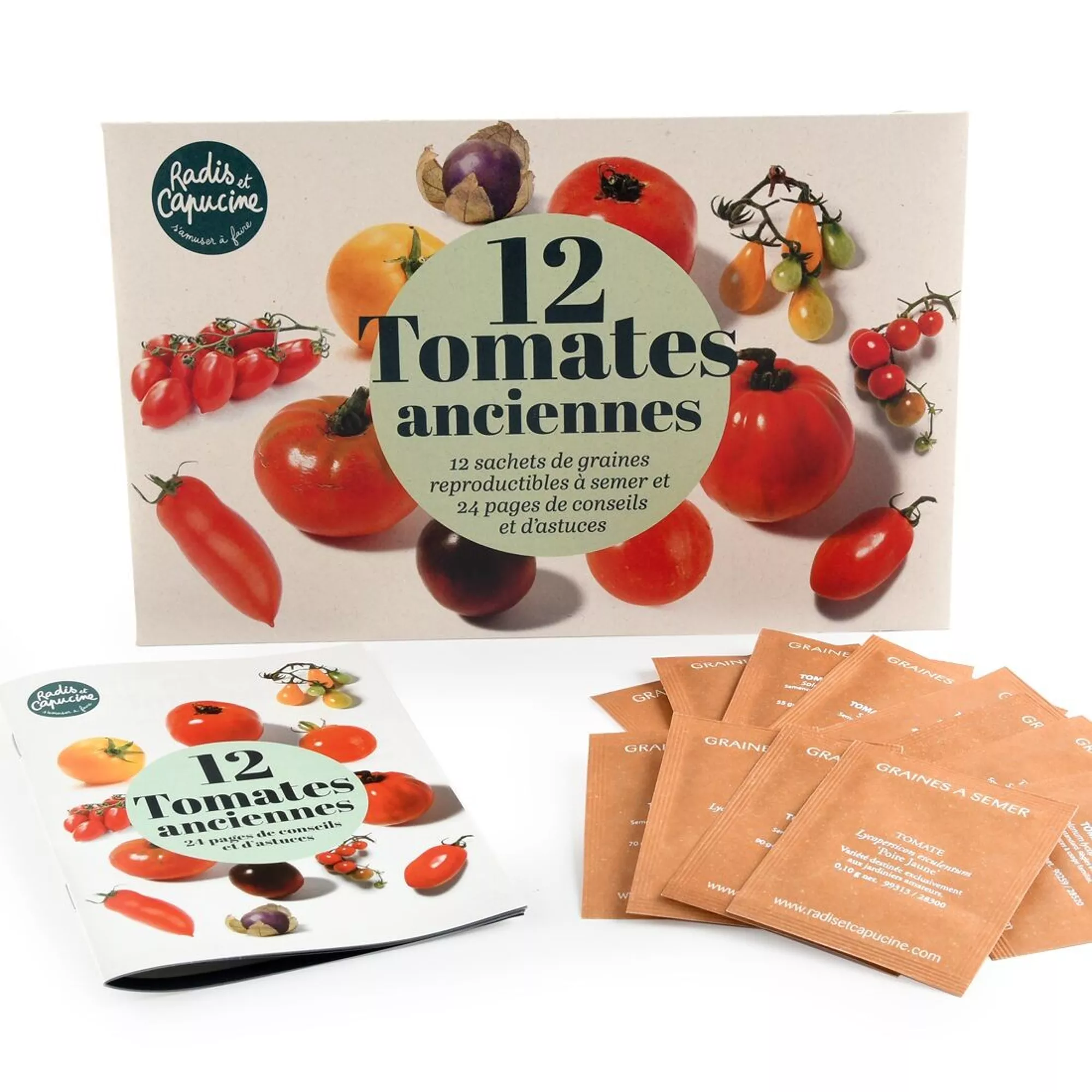 Tomate anciennes  : 12 sachets de graines et livret