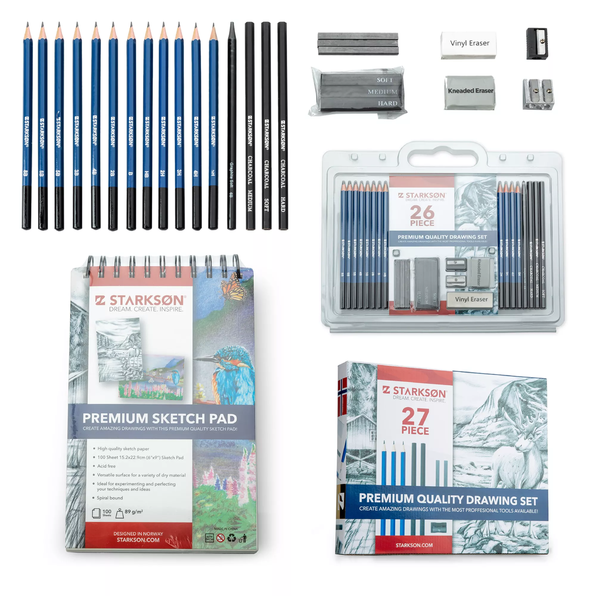 Pinceaux professionnels / Set de 28 pièces (Premium quality)