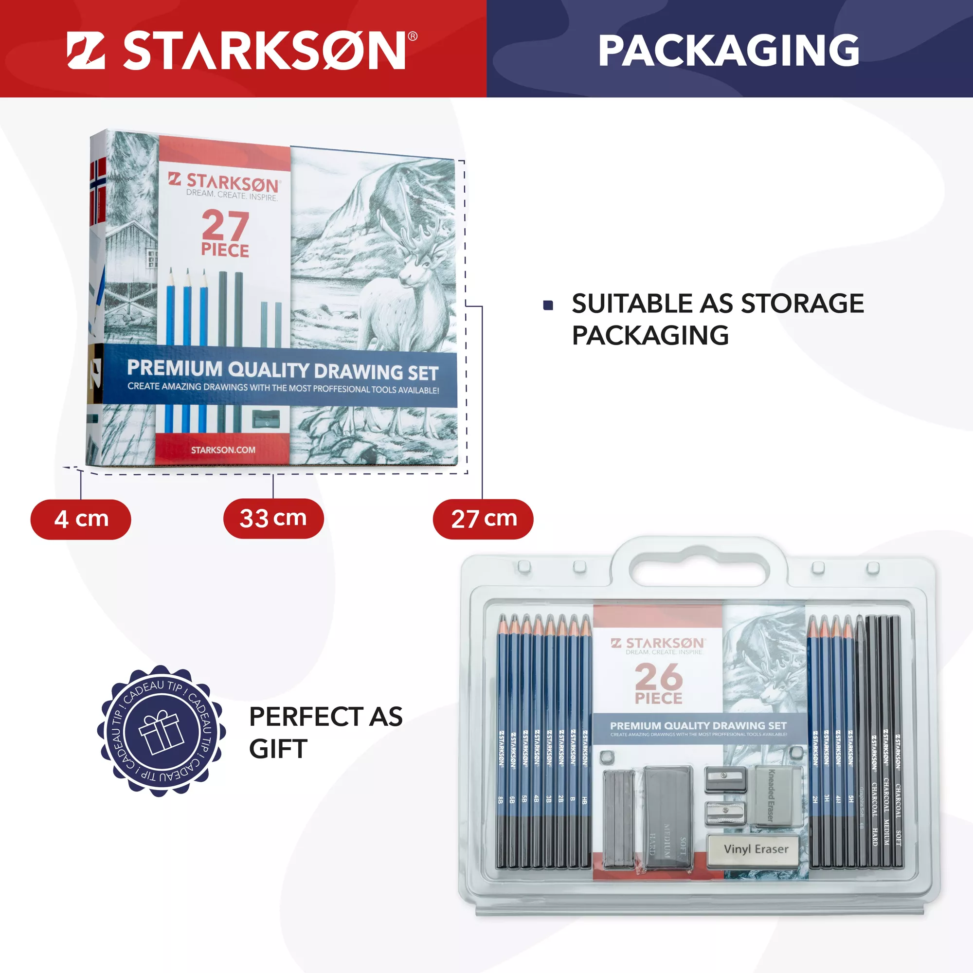 Pinceaux professionnels / Set de 28 pièces (Premium quality)