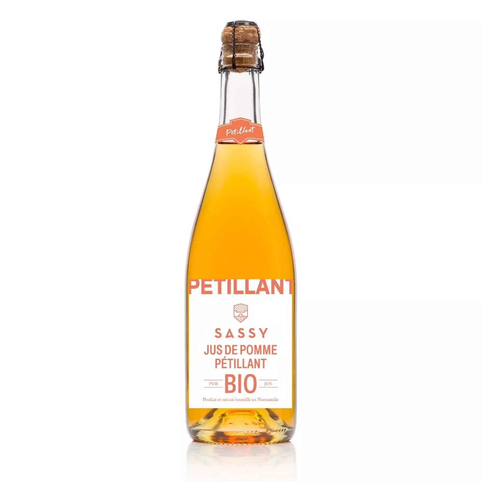 Jus de pomme Bio pétillant 75 cl