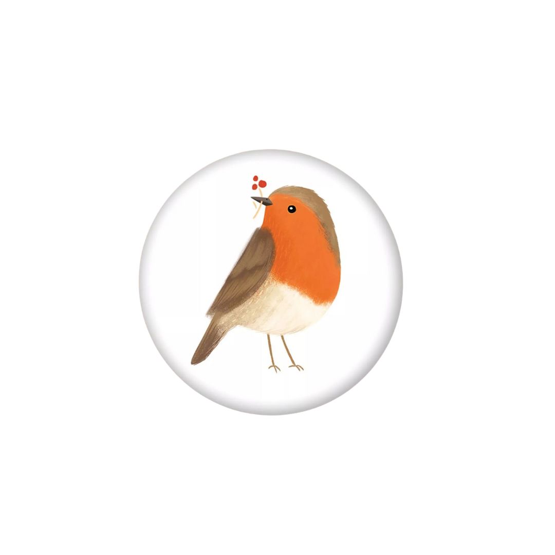 Magnet rond 37 mm Rouge gorge / Rotkehlchen