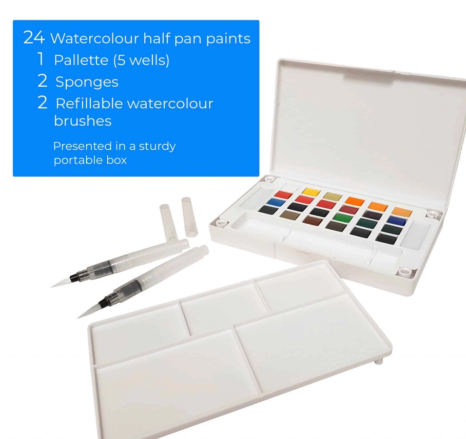 Coffret cadeau aquarelle et chavalet A2