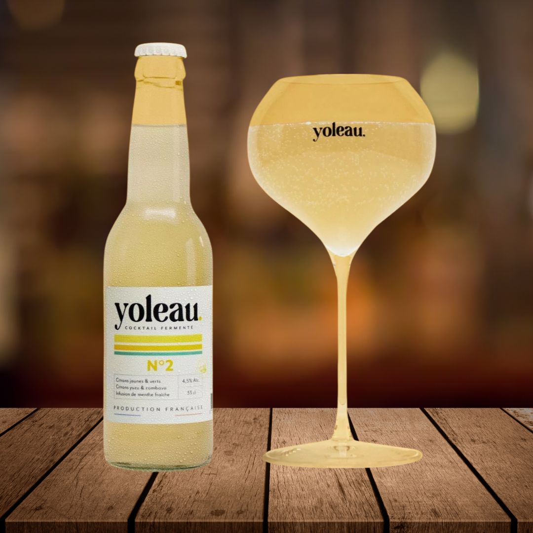 Coktail fermenté N° 2 : citron combaya, yuzu et menthef raiche infusée