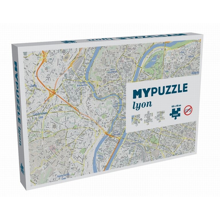 MyPuzzle Carte Du Monde 500 Pièces – Couleurs Vives, Pays Routes Villes, Puzzle Premium Éco-responsable