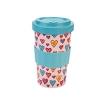 BAMBOO CUP CANDY HEARTS TURQUOISE BLUE 2