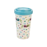 BAMBOO CUP OWLS TURQUOISE BLUE