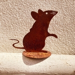 chez ugo et lea souris decoration en fer rouille pour le jardin  (3)