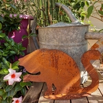 chez ugo et lea rostikal chat decoration jardin rouillé en fer (8)