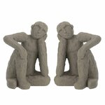 Deux statuettes cales livre gauche et droite