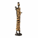 Petite statuette africaine qui represente une femme et son bébé