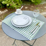 Set de table avcc assiette, verre et tasse à café