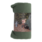 Couverture verte enroulée