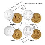 Huit sucres en forme de smiley
