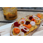 Toast à la mousse de carotte au bleu dAuvergne