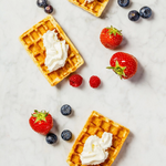 dezs gauffres avec de la chantilly