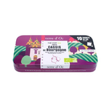 Thé bio noir cassis infusé de nos régions / boite nomade / 10 sachets