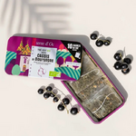 Thé bio noir cassis infusé de nos régions / boite nomade / 10 sachets vue de haut