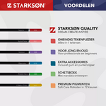 Crayons de couleurs pour dessiner / Set de 76 pièces (Premium quality)