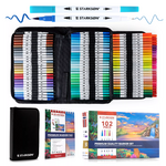 Feutres fins et pinceaux à base deau pour dessiner / Set de 102 pièces (Premium quality)