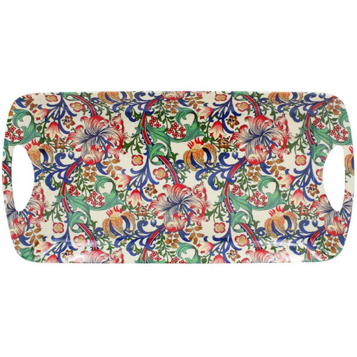 Plateau à cake mélamine \'William Morris Collection\' multicolore (Golden Lily) - 405x20x3 cm - [A0184]