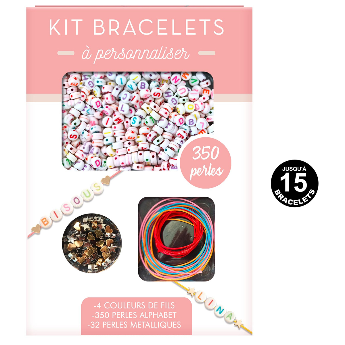Kit de bracelets \'Messages\' multicolore - jusqu\'à 15 bracelets - [A0920]