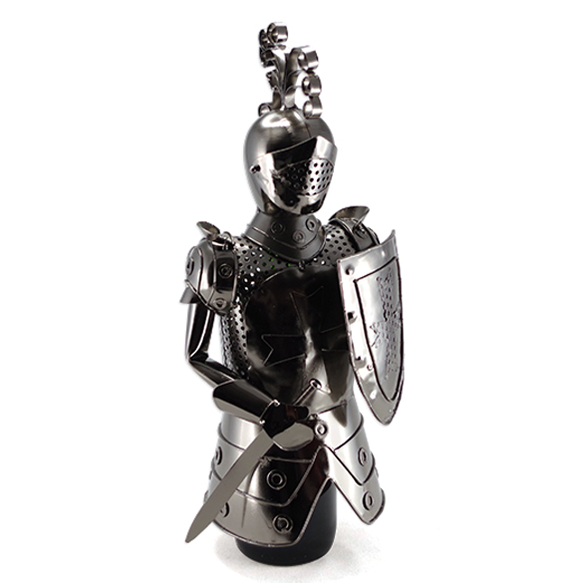 Porte-bouteille \'Sculpture métal\' chevalier - 345x145x14 cm - [A1148]