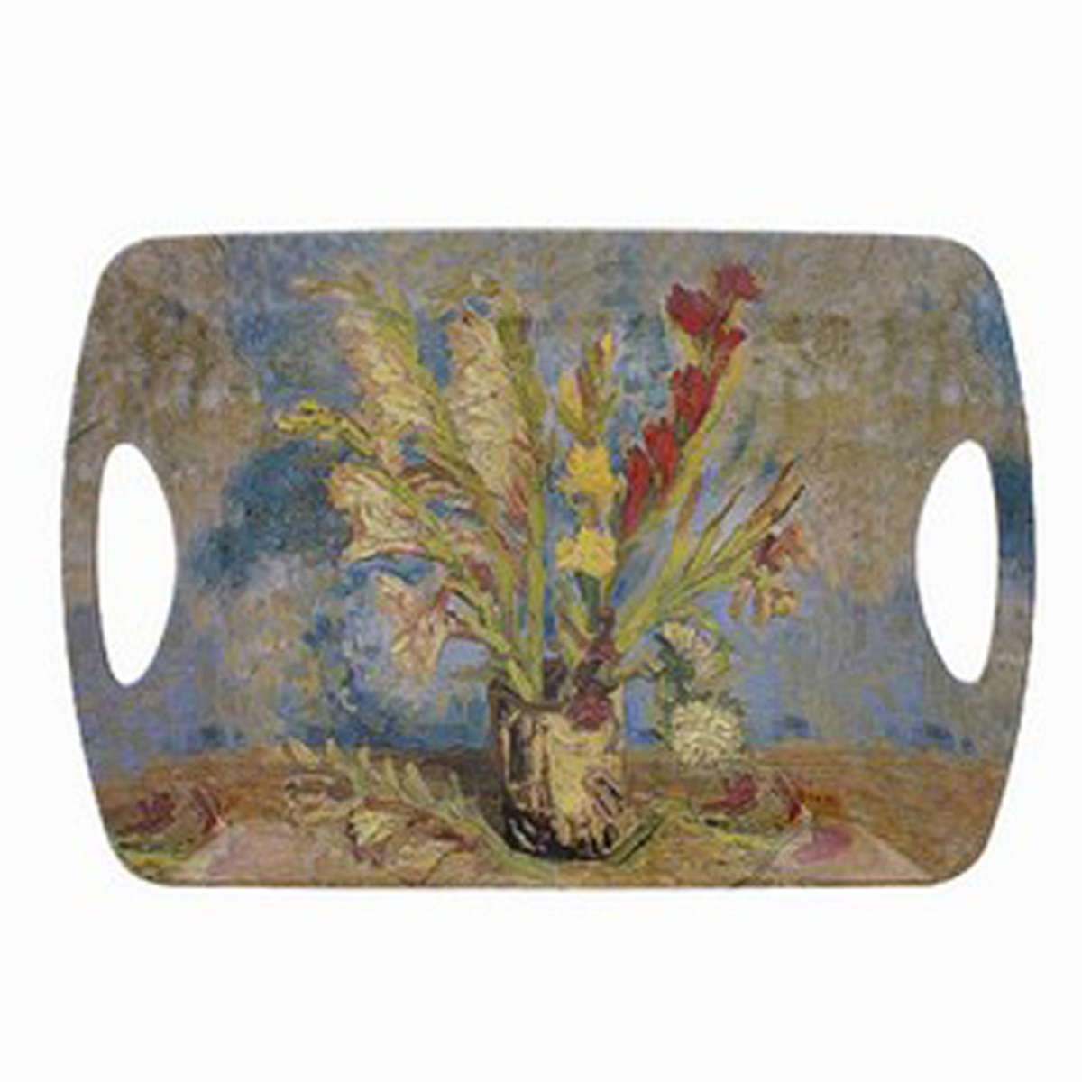Grand plateau mélamine \'Vincent Van Gogh\' Vase avec Glaïeuls - 485x295 cm - [A1380]