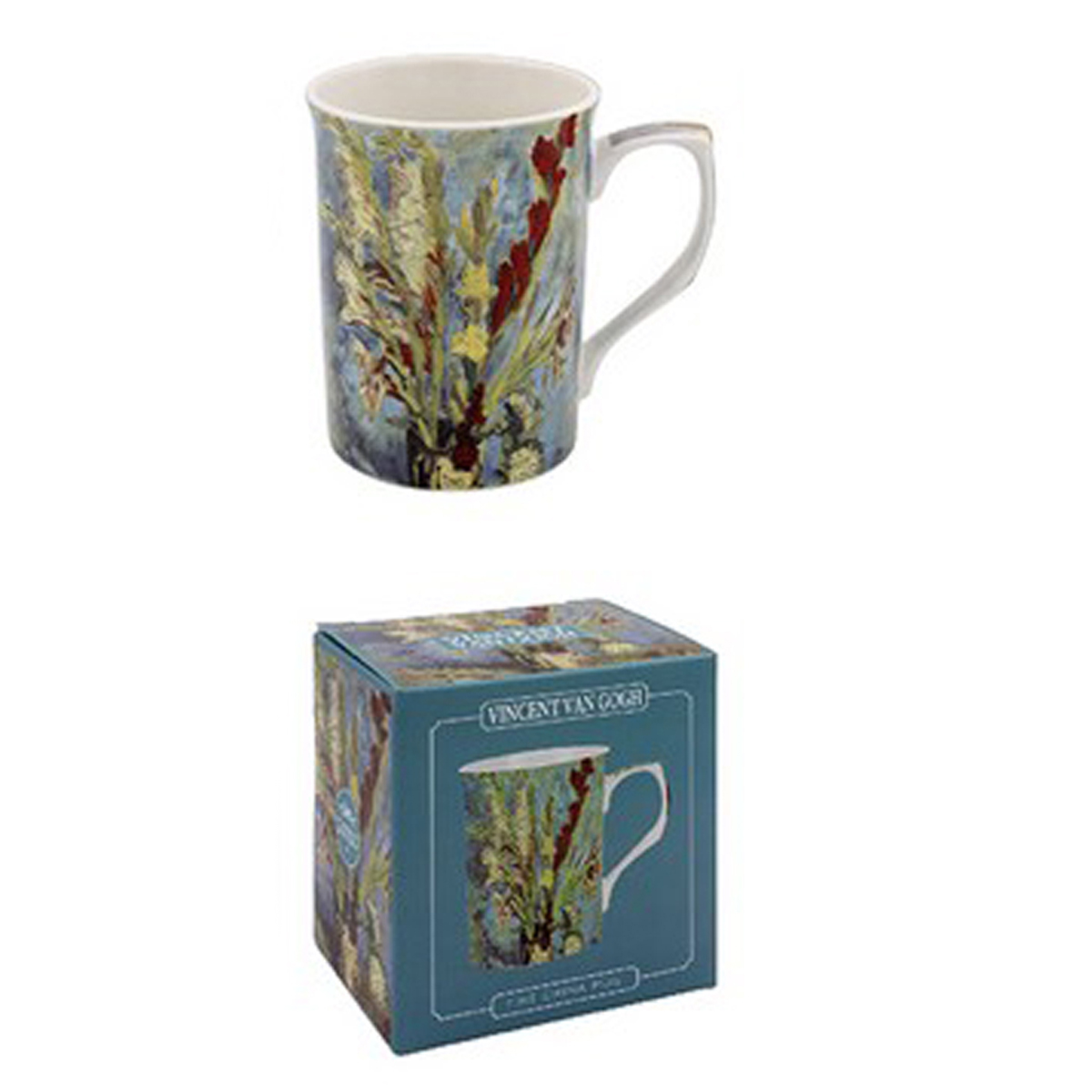 Mug porcelaine \'Vincent Van Gogh\' Vase avec Glaïeuls - 10x75 cm - [A1384]