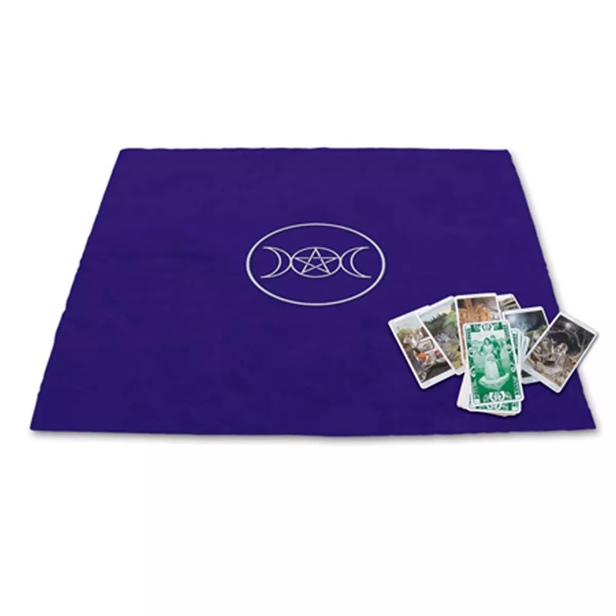 les trésors de lily Tapis velours 'Pagan Circle' violet 80x80 cm [A1434]