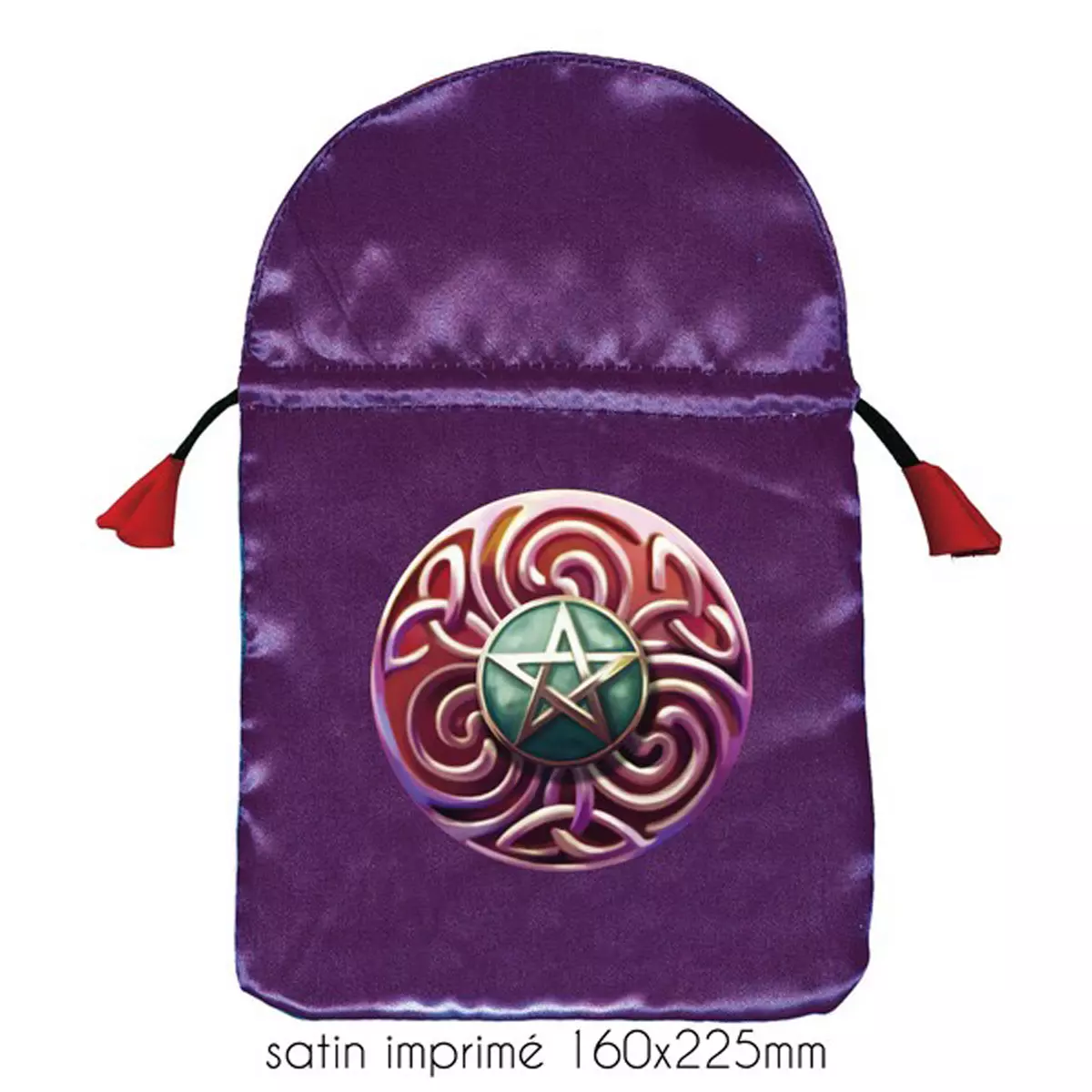 les trésors de lily Pochette tarot satin 'Magic Star' violet 22x16 cm [A1445]