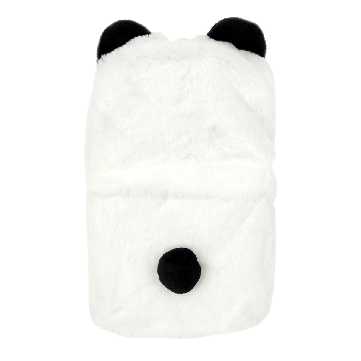 Bouillotte peluche \'Animaux\' blanc noir (panda) - 28x17 cm (1L) - [A1802]