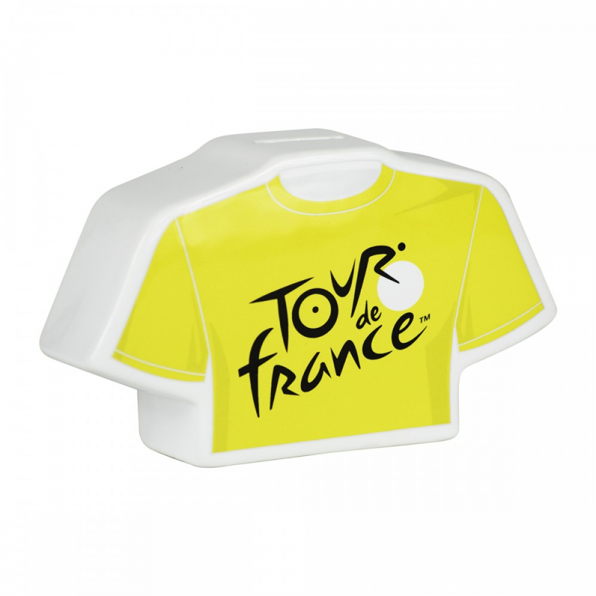 Tirelire céramique \'Tour de France\' maillot jaune - 17x10 cm - [A1954]