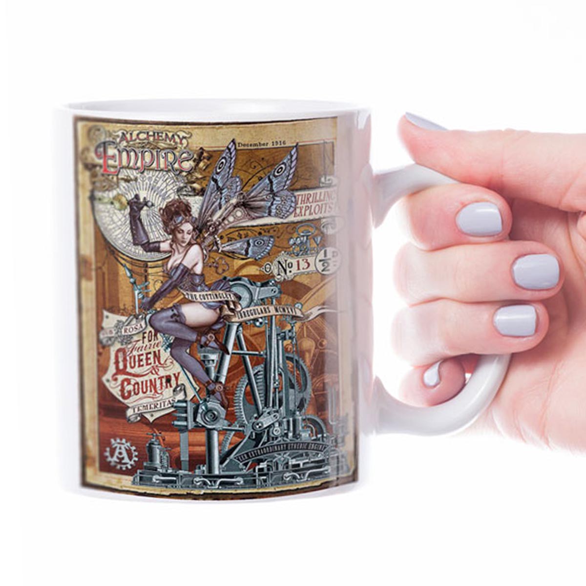 Mug céramique \'Alchemy Empire\' marron (Queen & Country) - 95x80 mm - [A2185]
