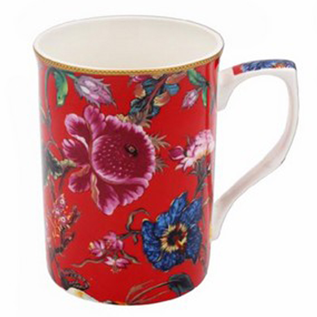 Mug porcelaine \'William Morris Collection\' rose multicolore (Anthina) - 100x75 mm - [A2950]