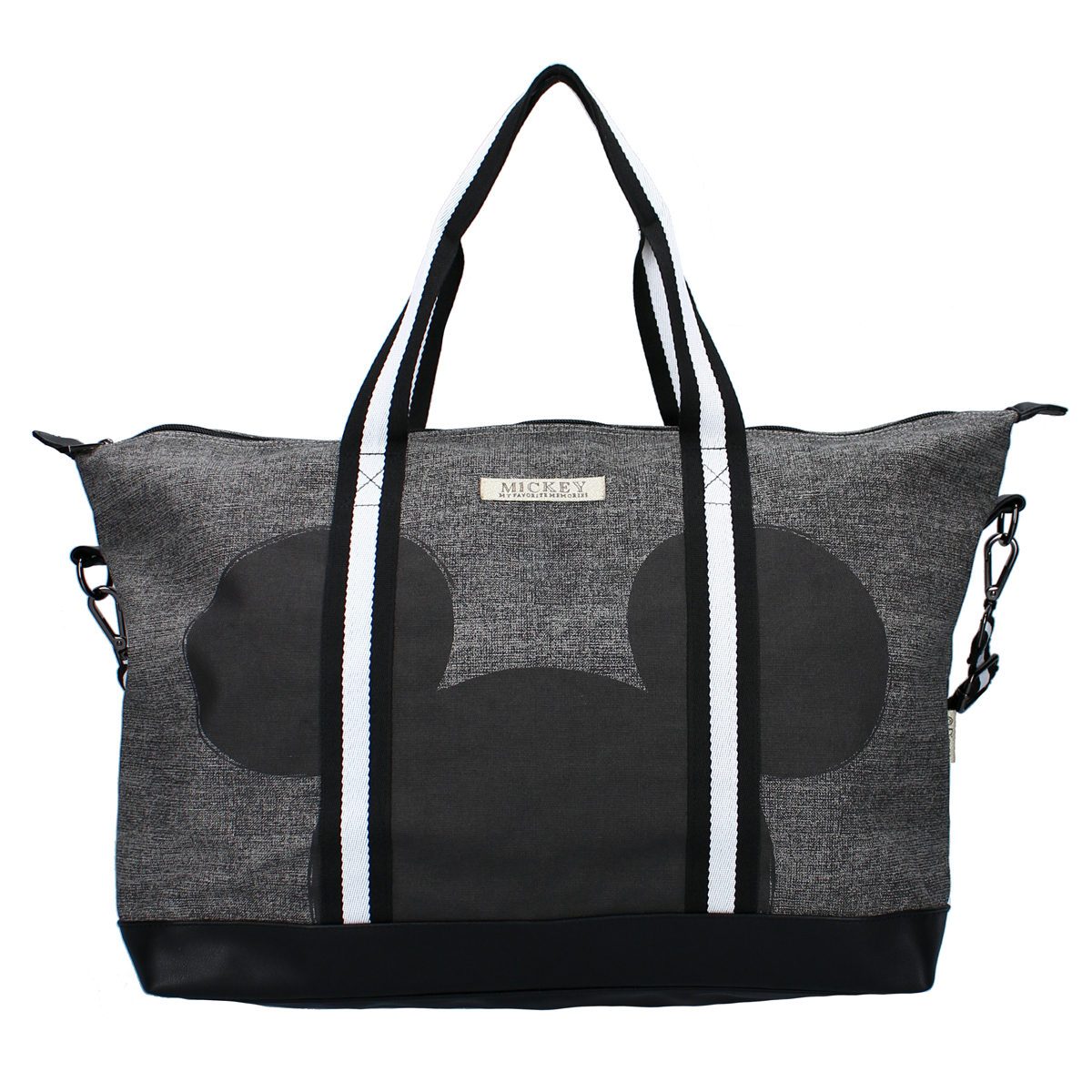 Sac shopping créateur \'Mickey\' gris - 52x36x18 cm - [A3037]
