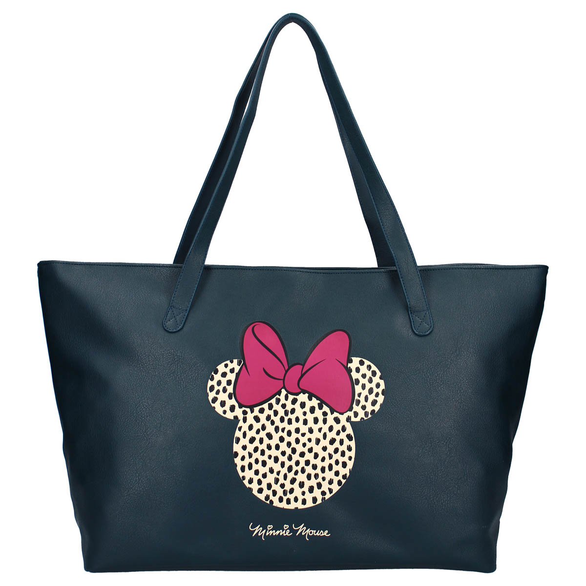 Sac shopping créateur \'Minnie\' turquoise foncé - 55x34x18 cm - [A3043]