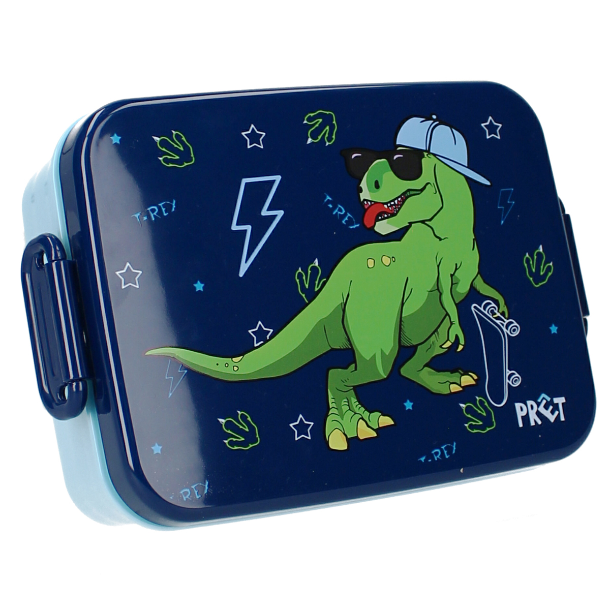 Lunch box \'Dinosaure\' bleu vert - 16x13x5 cm - [A3070]