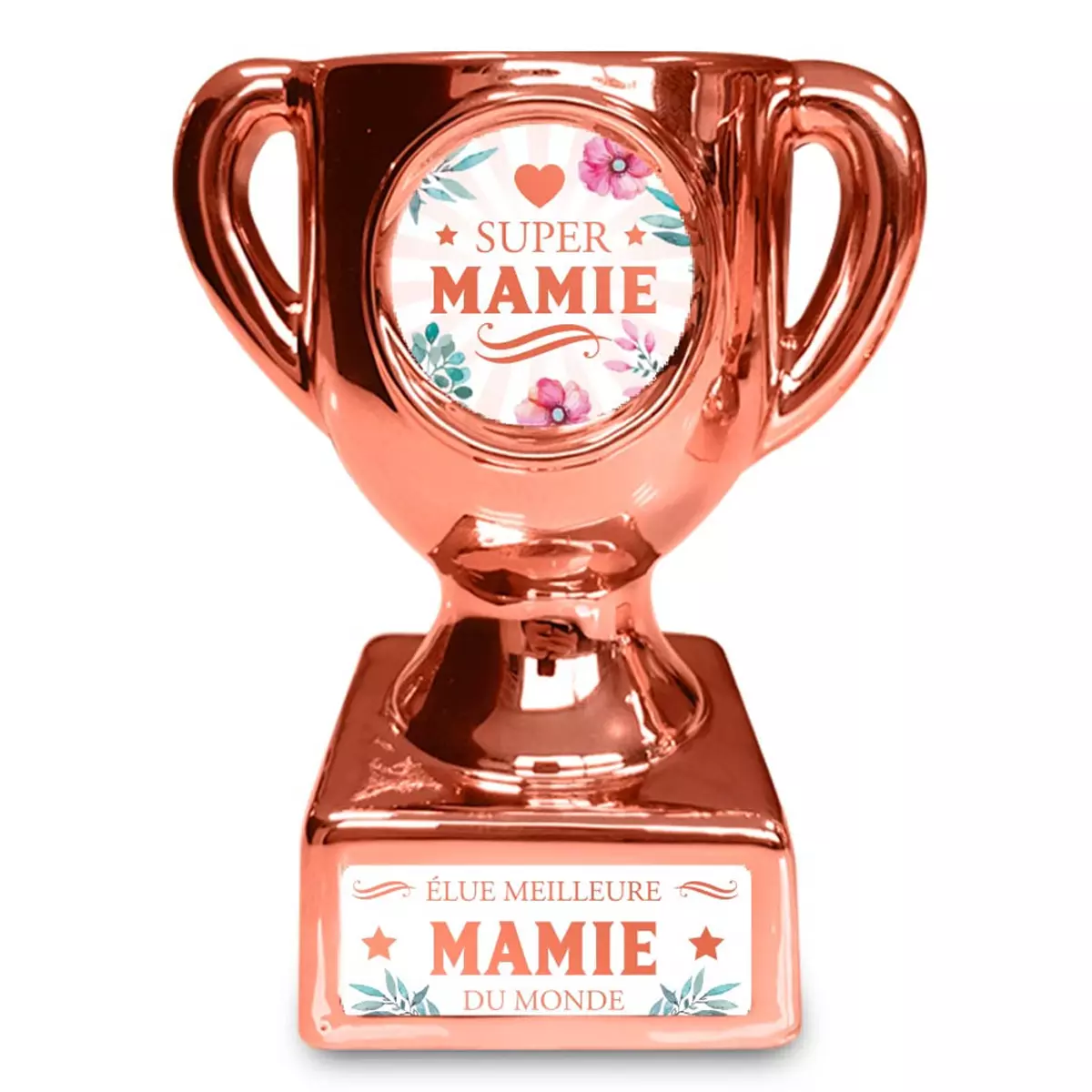 les trésors de lily Trophée de star céramique 'Super Mamie' rosé 160x135x85 mm [A3267]