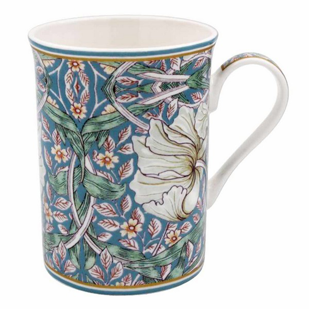 Mug porcelaine \'William Morris Collection\' bleu (Pimpernel) - 100x75 mm - [A3332]