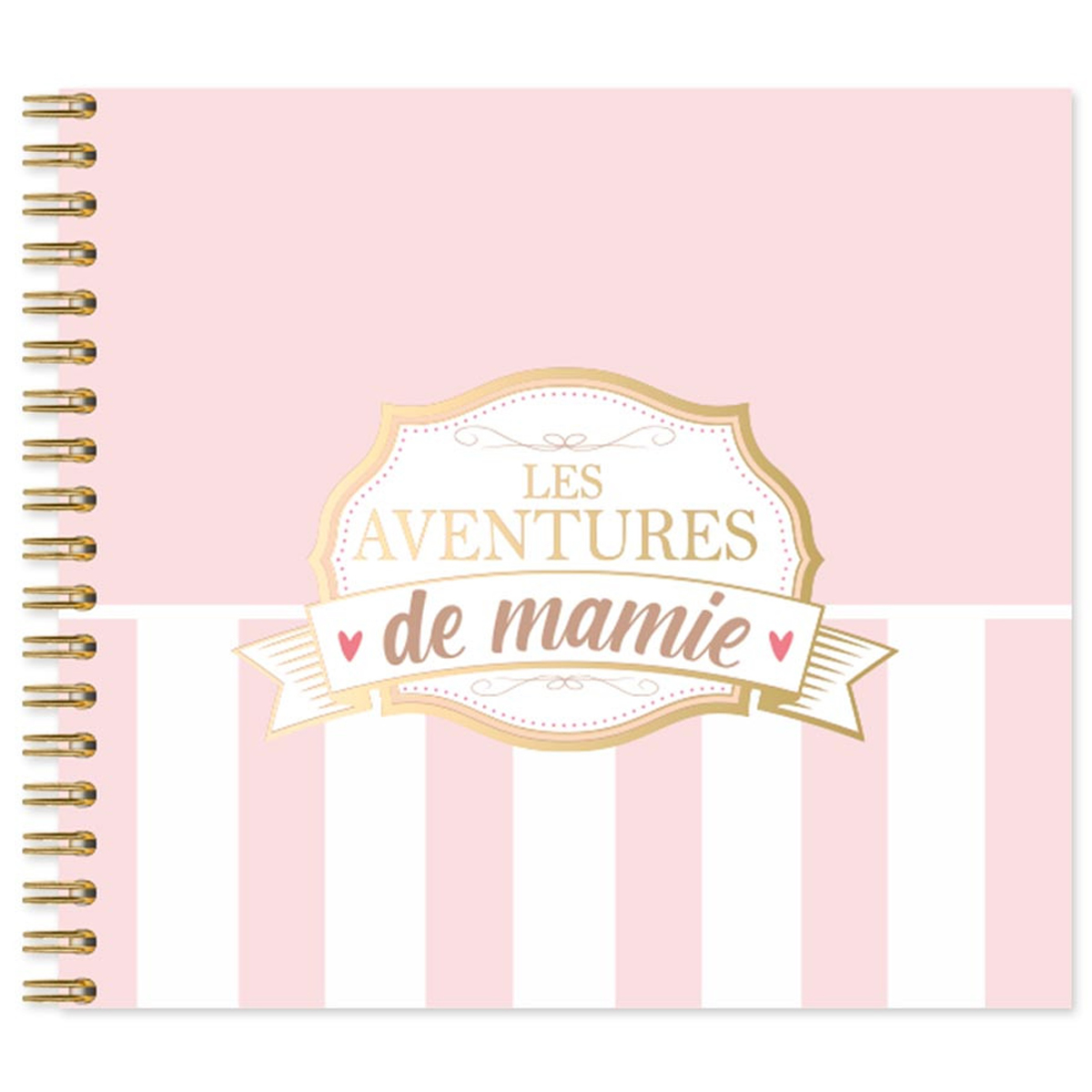 Album photos souvenirs \'Les Aventures de Mamie\' rose - 23x20 cm (30 pages) - [A3439]