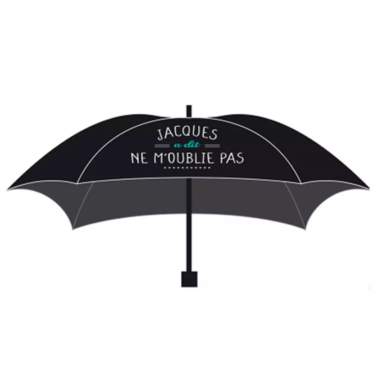 les trésors de lily Parapluie automatique 'Jacques a dit' noir turquoise (ne m'oublie pas) 33 cm ouvert 1 m [A3540]