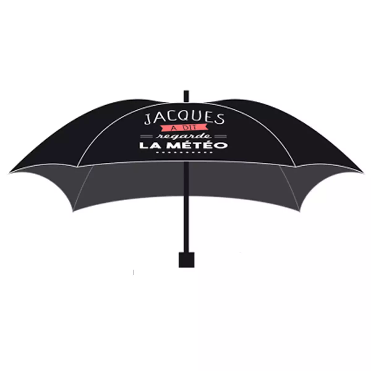 les trésors de lily Parapluie automatique 'Jacques a dit' noir rose blush (regarde la météo) 33 cm ouvert 1 m [A3839]