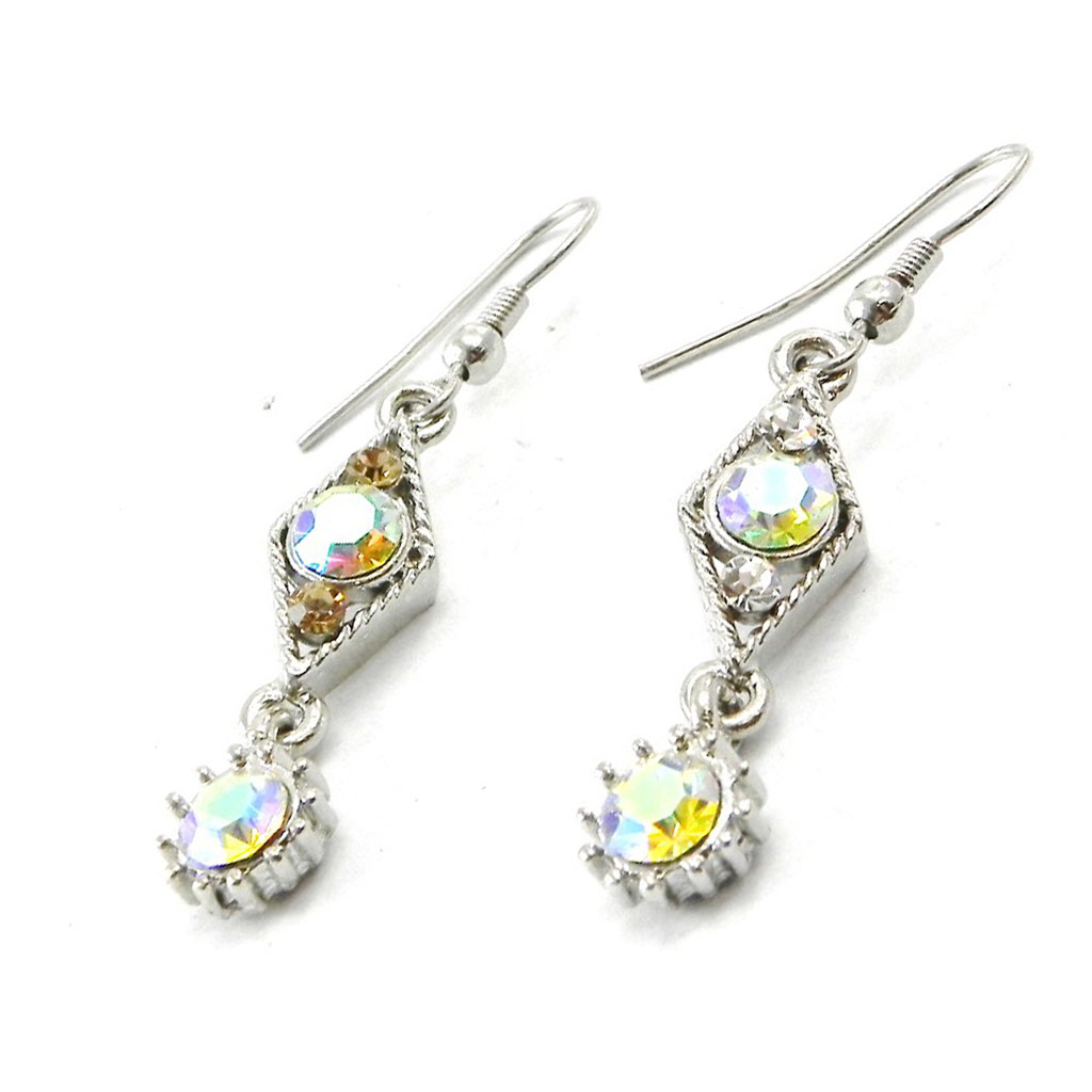 Boucles \'Friandises de Cristal\' Blanc - [A5187]